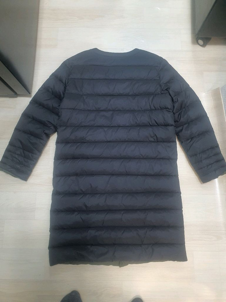 빈폴키즈 리버시블 구스 경량롱패딩 (블랙/카키) 155--1