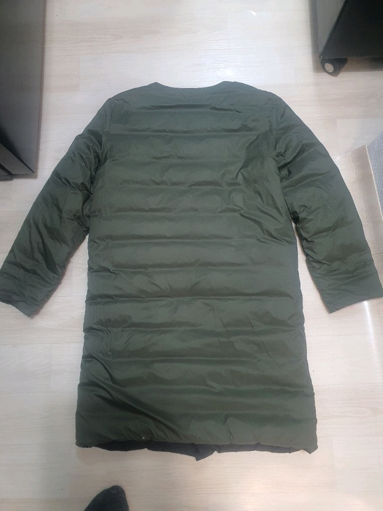 빈폴키즈 리버시블 구스 경량롱패딩 (블랙/카키) 155--4