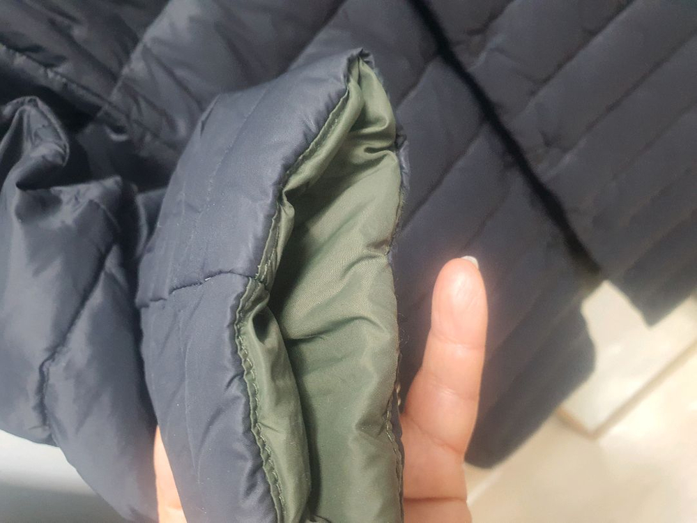 빈폴키즈 리버시블 구스 경량롱패딩 (블랙/카키) 155--6