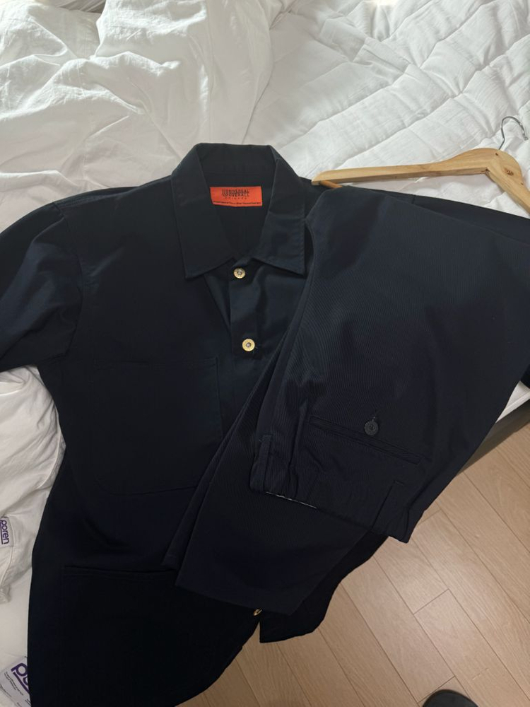 [XL / 36] 유니버셜 오버롤 네이비 셋업--2