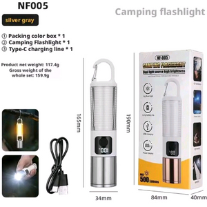 새상품)C충전 고급 레이져후레쉬 렌턴 랜턴 감성 6모드 손전등 이미지