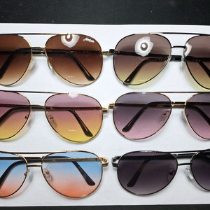 남녀공용 투톤 컬러 그라데이션 빈티지 선글라스 유니섹스