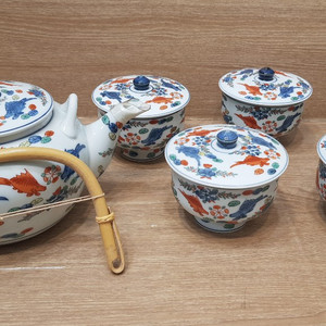 다기세트 10-76 ,일본다기세트,다관,차잔,보이차,일본차용품,무쇠주전자,다부,말차잔전통 도자기 빵솥 세트 이미지