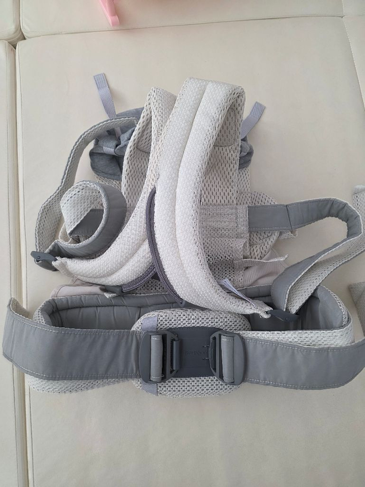 베이비뵨 하모니 아기띠 3D 메쉬 크림 이미지