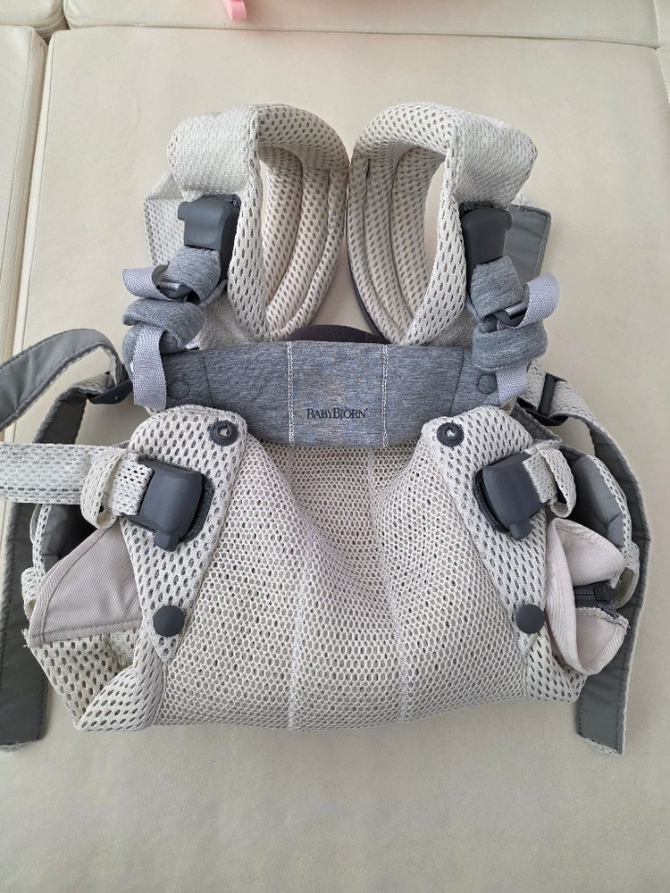 베이비뵨 하모니 아기띠 3D 메쉬 크림 이미지