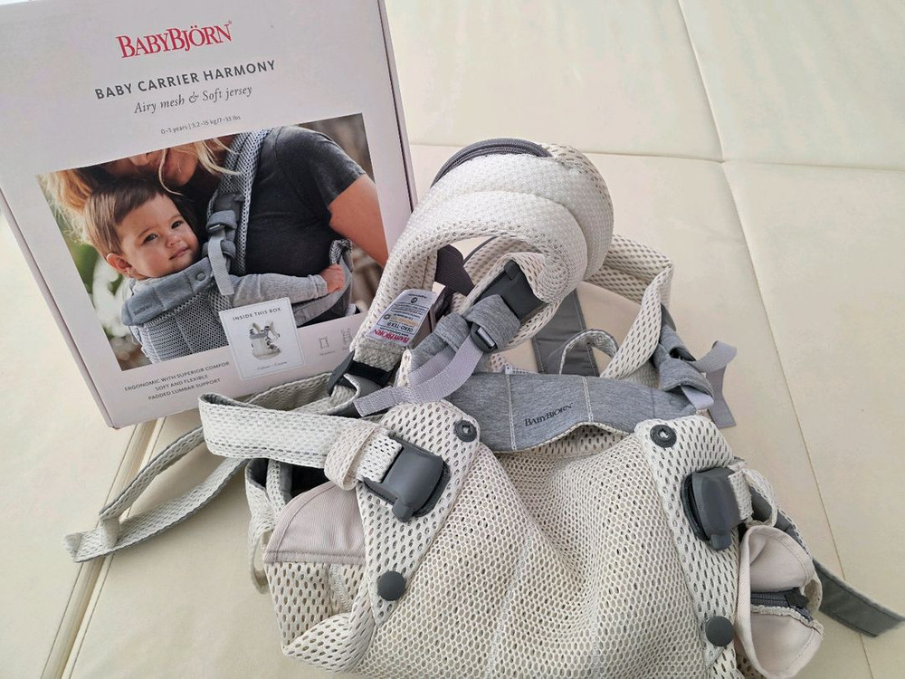 베이비뵨 하모니 아기띠 3D 메쉬 크림 이미지