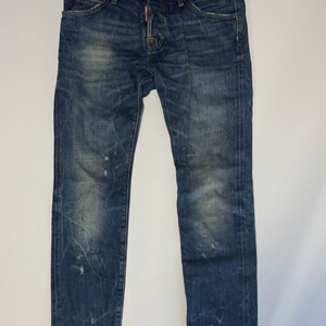 정품!! 디스퀘어드2 빈티지 스크래치 워싱 버튼 데님팬츠 33인치