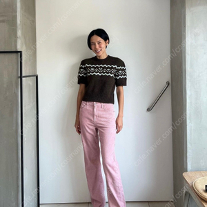 GROVE 코듀로이 팬츠 핑크 S