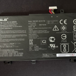 아수스 ASUS 노트북 배터리 교체용 B31N1726 사진 참고