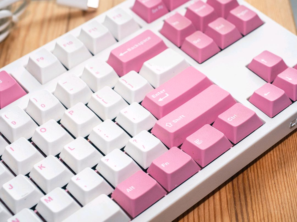 레오폴드 FC750RBT 갈축 핑크/화이트 블루투스 기계식 키보드--1