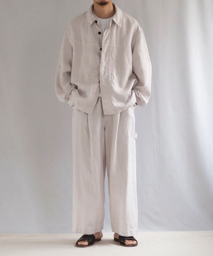 네스트로브 컨팩트 린넨 덕 페인터 팬츠 라이트 그레이 / 4사이즈--1