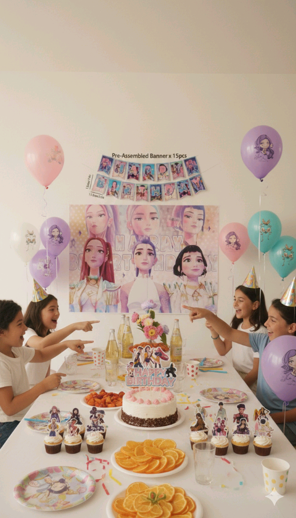아이돌 그룹 생일파티용품 세트 이미지