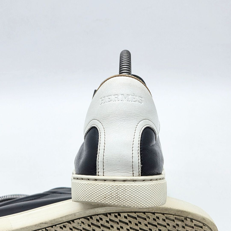 에르메스 레더 로우탑 스니커즈 블랙 (41)--1