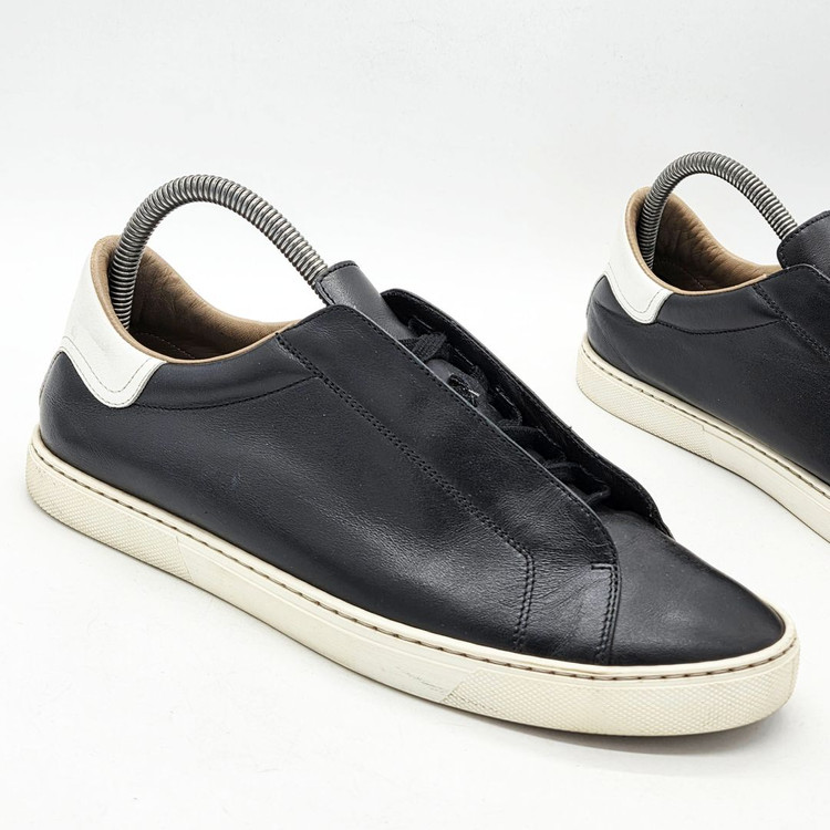 에르메스 레더 로우탑 스니커즈 블랙 (41)--4