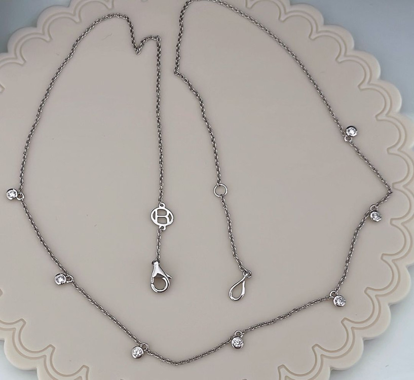 14k 어니스트 서울 배젤 랩다이아 목걸이--1