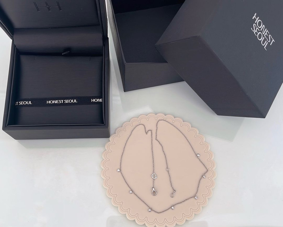 14k 어니스트 서울 배젤 랩다이아 목걸이--5