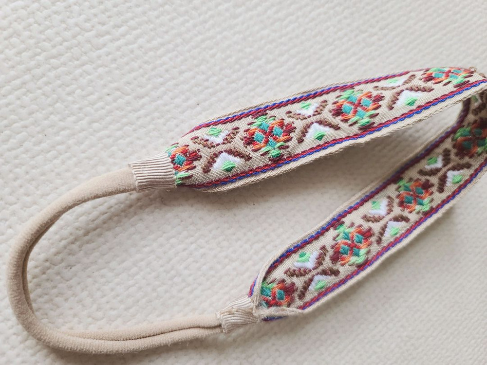 아이 키즈) 핸드메이드 헤어밴드 에스닉 악세사리 머리띠--3