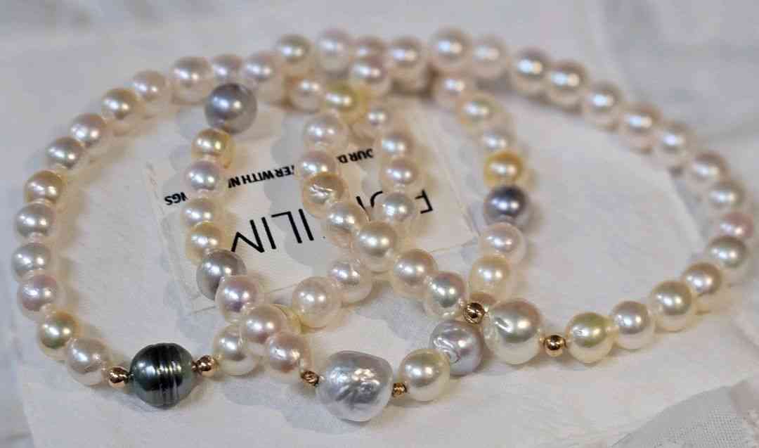 14k진주팔찌 남양진주 아코야진주--2