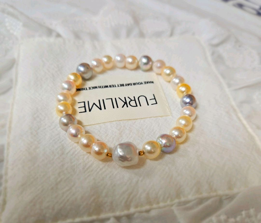 14k진주팔찌 남양진주 아코야진주--3