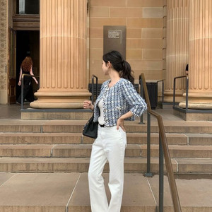 라플라 페미닌 데님 화이트 S 택, 비닐 그대로인 새상품