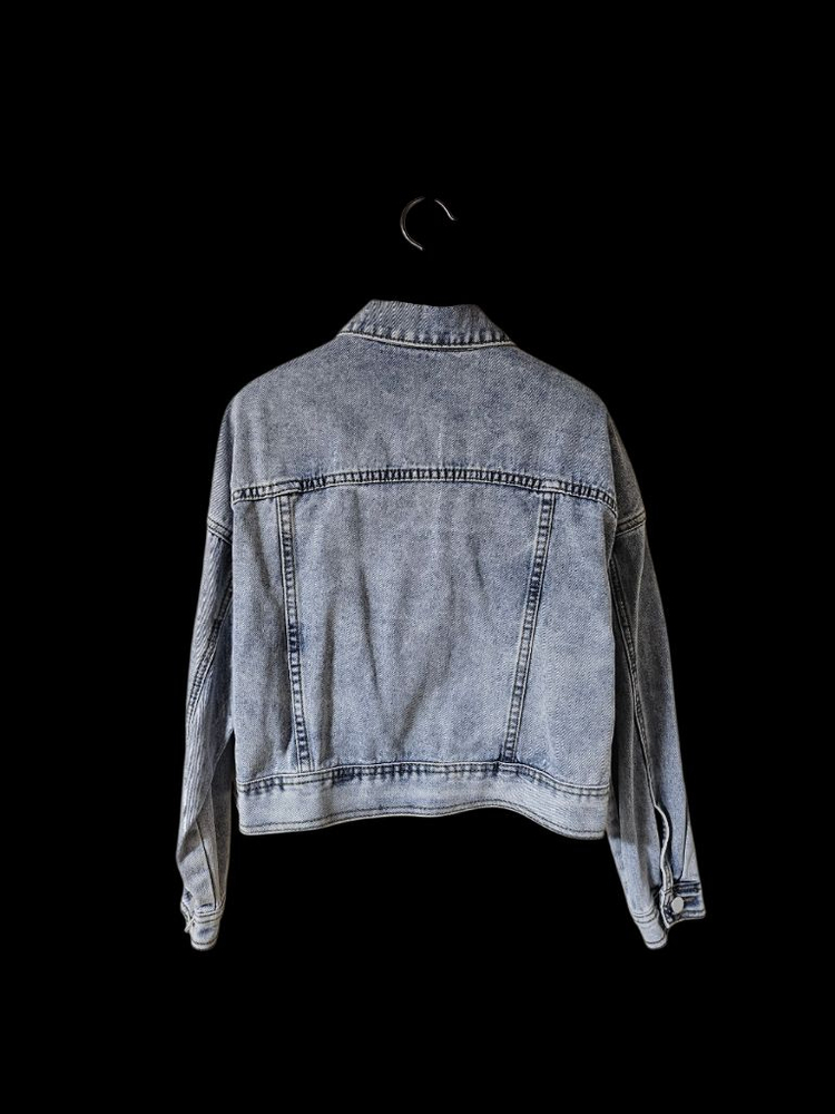 사틴 와펜 자수 데님자켓 55(FREE) | 여유핏 | S211N104A--9