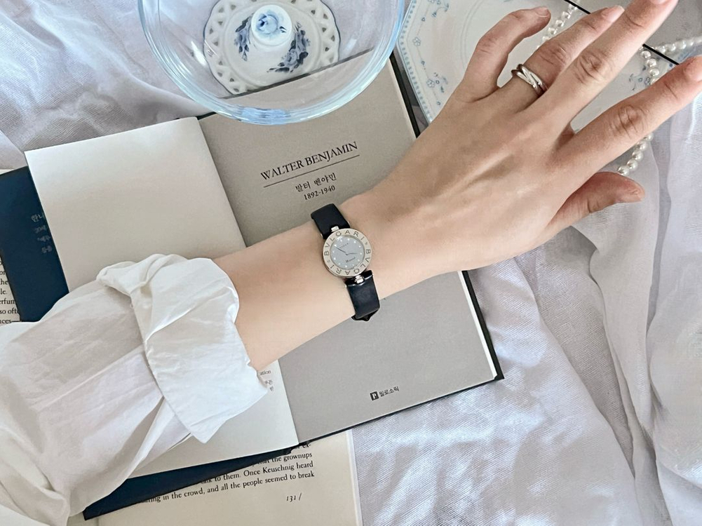 불가리 비제로원 시계 (쉘다이얼,12p다이아) / 정품감정, 케어--9