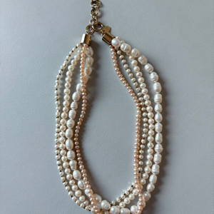 레이어드 진주 목걸이 (새상품)