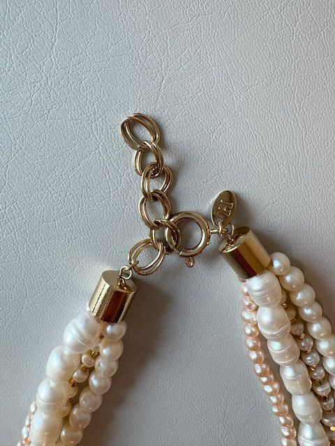 레이어드 진주 목걸이 (새상품)--4