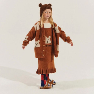 리미떼두두 베어 니트 가디건 & 원피스 & 모자 세트(XL)