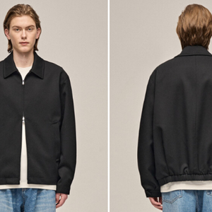 타임옴므 블랙 울 투웨이 집업 점퍼 100 사이즈 (새상품)