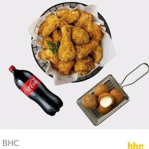 BHC치킨 (맛초킹)(뿌링클)(반반)+콜라1.25L 판매합니다. 이미지