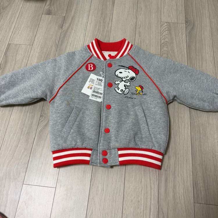 [새상품] 베베드피노 스누피 누빔 패딩 점퍼 자켓 100--4