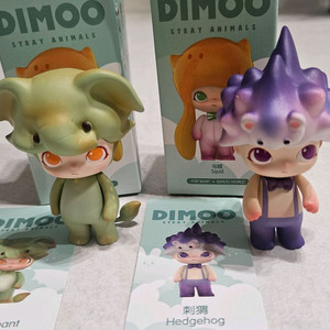 팝마트 디무 애니멀 시리즈 코끼리 고슴도치 피규어 이미지