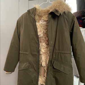 Yves Salomon 이브살로몬 키즈 카키색 야상 128 사이즈