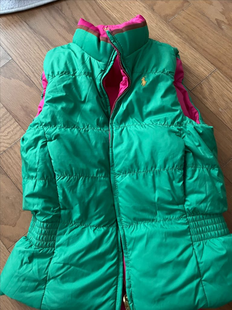 폴로 여아 6t 조끼패딩--6