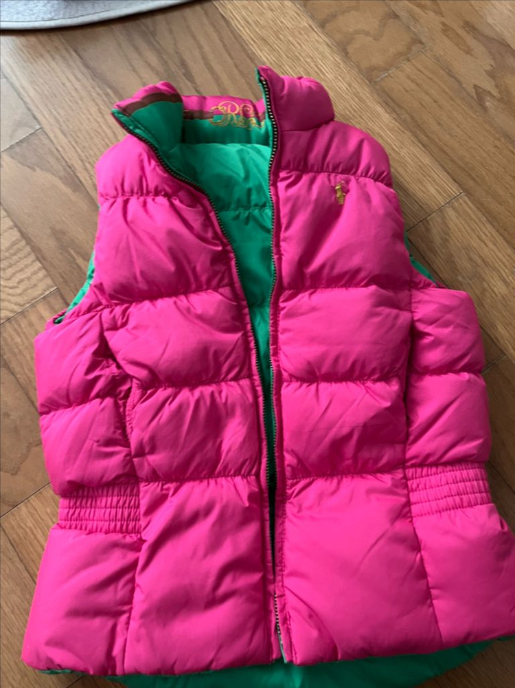 폴로 여아 6t 조끼패딩--1