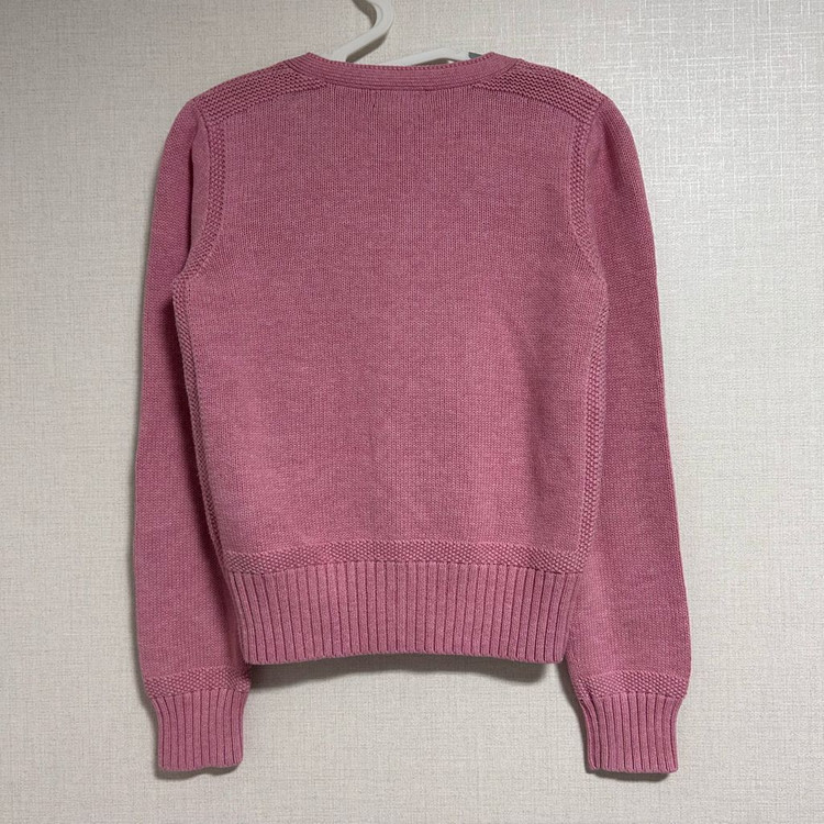 폴로 랄프로렌 브이넥 니트 가디건 핑크 걸즈 XL--5