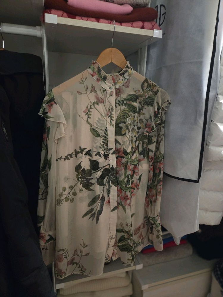 스테이위드미 staywithme 플라워 쉬폰 블라우스 & 롱 스커트 일괄만 이미지