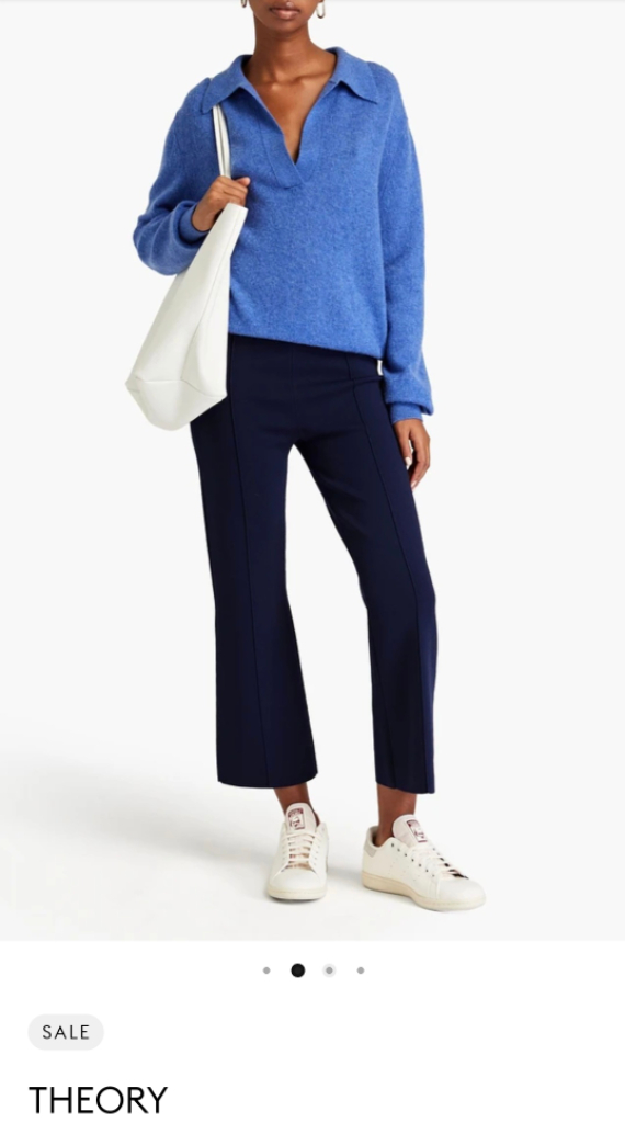 Theory 띠어리 여성 니트 플레어 팬츠 바지 네이비 새상품 빈스 타임 마인 랑방 더캐시미어 르베이지 이자벨마랑--2