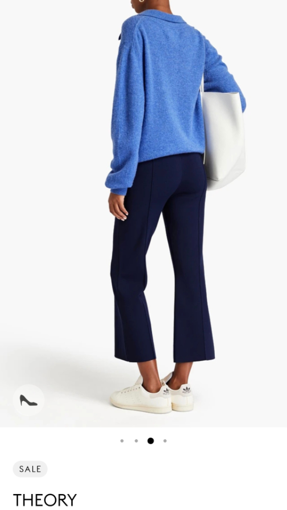Theory 띠어리 여성 니트 플레어 팬츠 바지 네이비 새상품 빈스 타임 마인 랑방 더캐시미어 르베이지 이자벨마랑--3