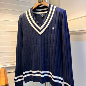 브룩스브라더스 케이블(꽈배기)니트 그레이M(100)1회착