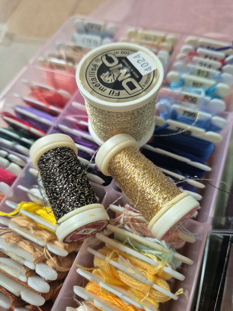 십자수실, 도안, 천 등 세트--3