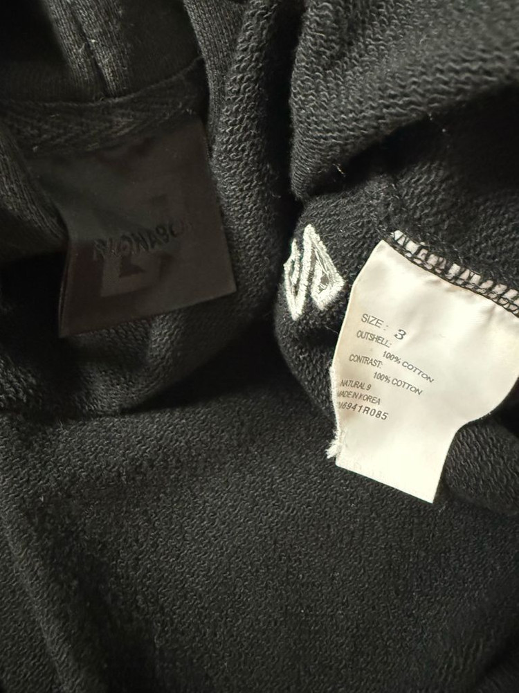 노나곤 호랑이 프린팅 블랙 후드티--2