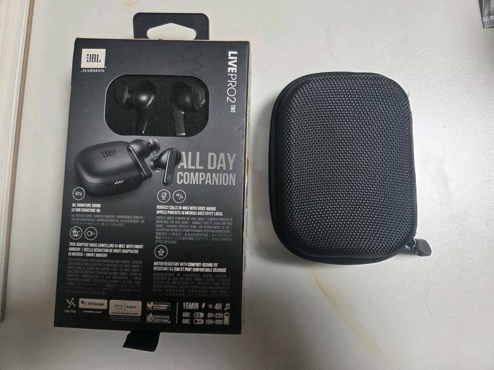 JBL LIVE PRO TWS 2 블랙 풀박스 여분의 팁 케이스 포함하여 판매 택배비포함--3