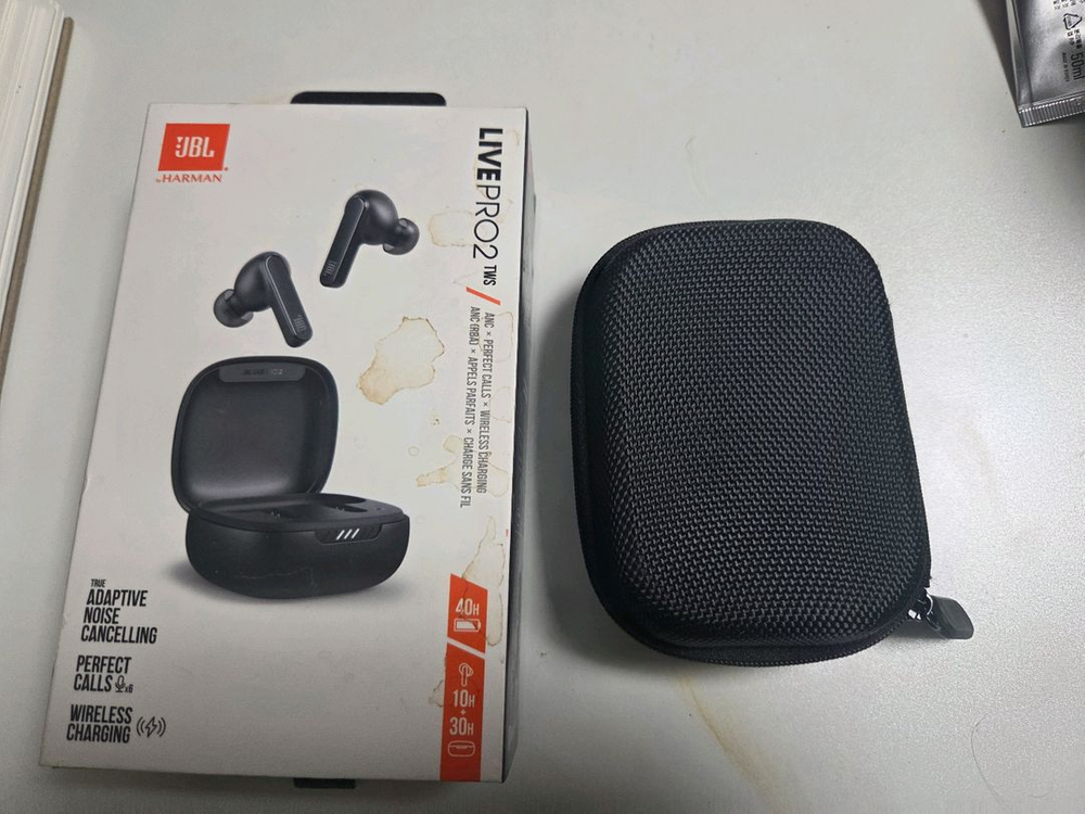 JBL LIVE PRO TWS 2 블랙 풀박스 여분의 팁 케이스 포함하여 판매 택배비포함--4