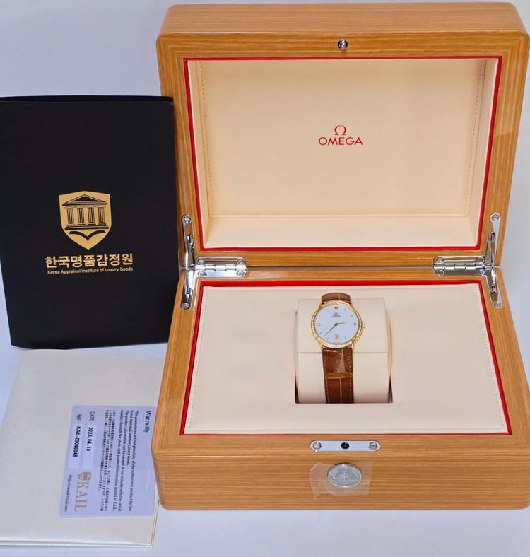 [정품]오메가18k 드빌 다이아시계 금통시계 18k시계--3