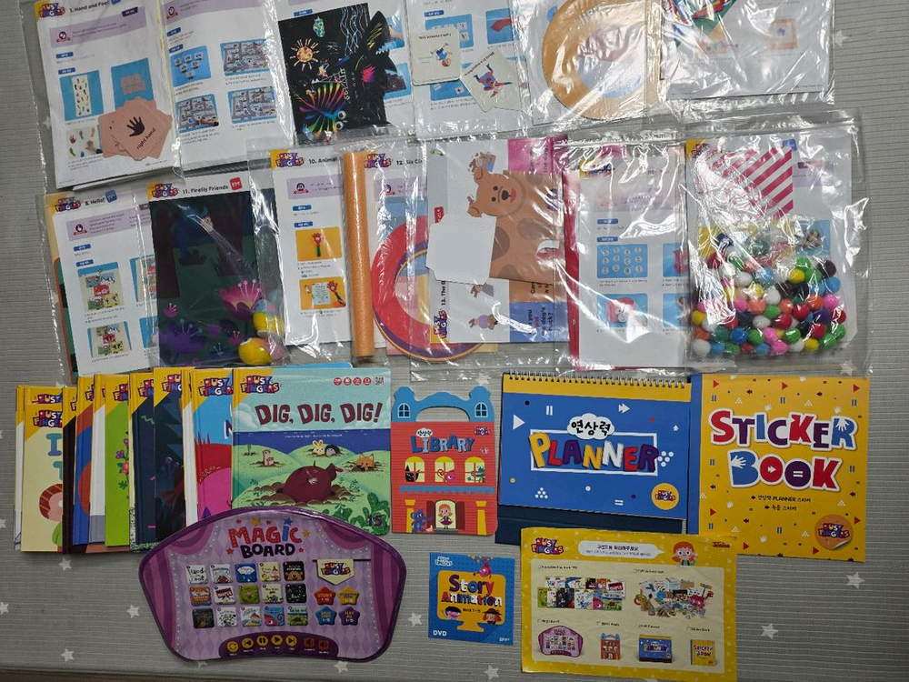 튼튼영어 규리앤프렌즈 주니어 비지핑거 전집+규리펜포함--1