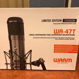 Warm Audio의 WA-47 콘덴서 마이크(티타늄 버전)+멀라드 12at7 진공관 포함