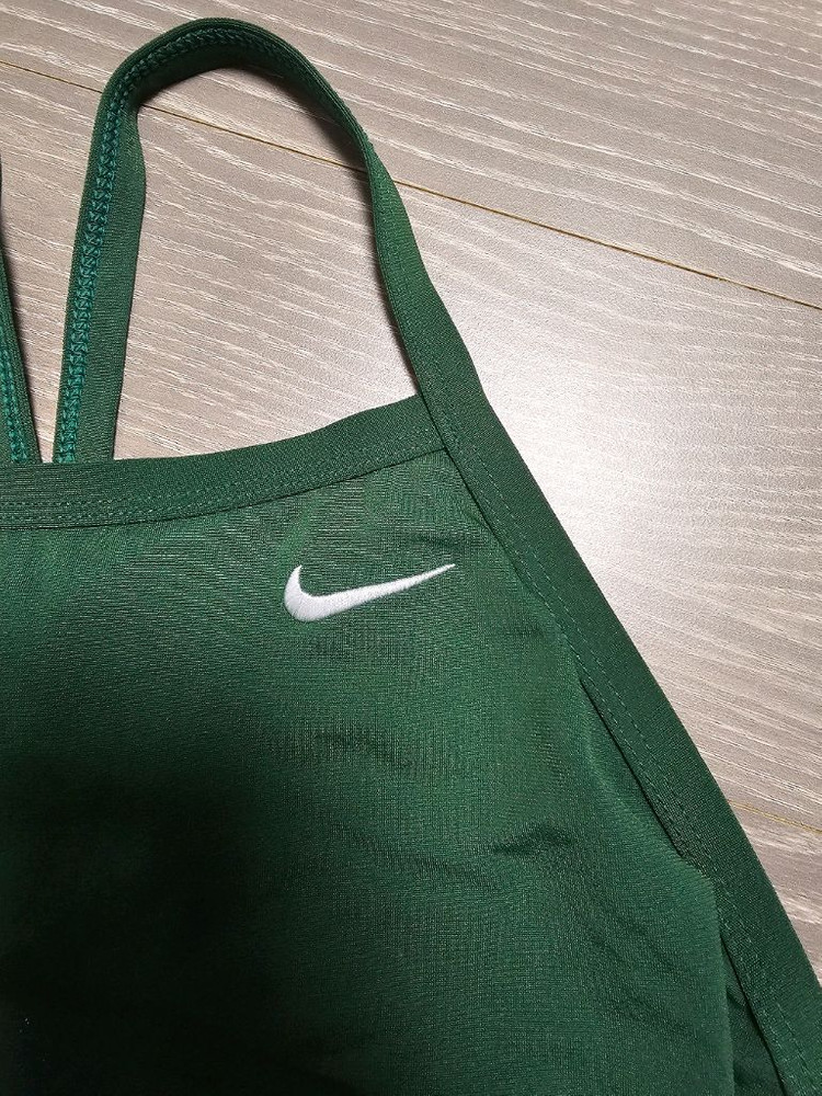 나이키 레이서백 골지그린 수영복--1