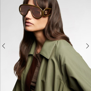 로에베 Loewe 웨이브 마스크 스키 선글라스(카키)